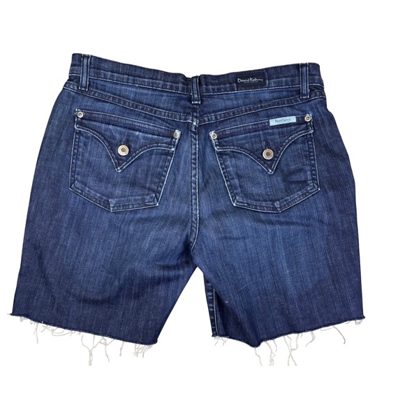 David Kahn Pants - David‎ Kahn Womens Dark Wash Raw Hem Denim Jean Shorts Size 10